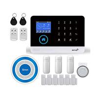 Allarme domestico Wireless 4G di allarme di sicurezza domestica for APP Tuya con sensore di movimento for animali domestici Rilevatore di fumo Gas,Espandibile(M)