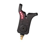 Allarme elettronico per canna da pesca con base in ottone filettata 3/8, accesso posteriore alla batteria, luce di allarme LED per canna da riva, allarme elettronico da pesca, allarme LED regolabile