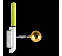 Allarme elettronico per canna da pesca con luce a LED, struttura in plastica, design aerodinamico a campana per una notifica accurata degli scioperi dei pesci (F)