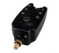 Allarme elettronico per pesca alla carpa, con luce LED, per segnale sonoro, controllo del volume, controllo del tono, uso notturno sensibile, 11,2 cm (nero)