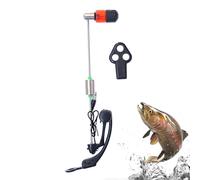 Allarme esca per canna da pesca a LED notturno, allarme per esche da morso per canna da pesca - allarme da pesca regolabile portatile - allarme esca da mordere con faro ABS per familiari, amici e co