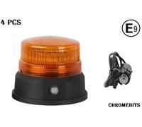 Allarme Faro Lampada Magnetico Wireless LED 4X 12v Ricaricabile Ambra Ripresa E9