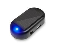 Allarme finto a energia solare per auto, antifurto, luce LED lampeggiante di sicurezza, luci di sicurezza per interni dell'auto, con porta di ricarica USB, accessori per auto per la maggior parte