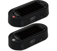 Allarme Fittizio Simulato a Energia Solare Per Auto, Lampada Finta Con Luce Di Sicurezza Lampeggiante a Led Antifurto Con Porta Caricatore Usb, Accessori Di Avvertimento Automobilistici Universali Per
