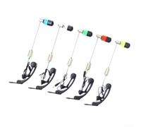 Allarme impermeabile per pesca alla carpa, indicatore luminoso notturno a LED con barra per l'orecchio per attrezzatura da pesca grossolana pod verde rosso blu giallo 22 cm (giallo)