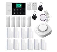 Allarme Intelligente 433MHZ APP Telecomando Tastiera Touch LCD Wireless SIM GSM RFID Sensore Di Allarme Antifurto Domestico,Espandibile(Set 3)