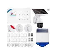 Allarme Intelligente GSM Tuya Kit Di Allarme Domestico Intelligente Di Sicurezza Allarme Wireless Sirena Automatica Di Controllo Telecamera IP Da 3 MP,Espandibile(W181 GSM Tuya Kit 2)