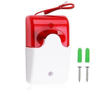Allarme Luce Sonora, Allarme Acustico e Luce Rossa Lampeggiante, Spia di Sicurezza con Allarme Acustico e Luce Rossa Lampeggiante, Sirena da 110 dB e Frequenza di 150 Lampeggi al Minuto(220V)