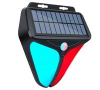 Allarme Luce Stroboscopica Solare, Sirena di Allarme Sonoro Esterno da 129 DB Allarme Solare con Rilevatore di Movimento, Sirena di Sicurezza Impermeabile IP65 per Fattoria,