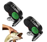 Allarme Morso Pesce - Allarme Elettronico da con Segnale Sonoro E Luminoso | 2 Pezzi Attrezzatura da Sensibile Regolabile per Mare, Torrenti, Bacini, Laghi, Fiumi, Stagni
