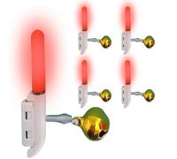Allarme per , accessorio elettrico a LED, anti-caduta, set di 5 campane di allarme per canne da , per pesce gatto, notte, esterno, stagno, ghiaccio, lago, fiume, surf