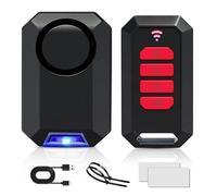 Allarme per bicicletta, allarme wireless per moto, 113 dB, impermeabile, antifurto con telecomando, antifurto per veicoli da moto, sirena senza fili, per moto, scooter, porta