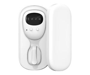 Allarme per enuresi notturna wireless, sensore di umidità dello schermo nero, avvisi di vibrazione e suono, comodo trasmettitore a clip, custodia di ricarica portatile, ricarica USB-C