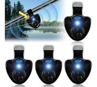 Allarme per morsi da Pesca, 4 Pezzi Indicatore di Abboccata Elettronico, Indicatore di abboccata elettronico per pesca sensibile, Luce di Allarme sulla Canna da Pesca all'aperto per la Pesca Notturna