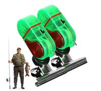 Allarme per morsi di pesce per la notte, con clip di allarme per la notturna, set di 2 campanelli di allarme sensibili portatili con suono e luce, indicatore di cattura dei pesci clip per lago