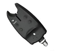 Allarme per pesca alla carpa con luce LED e telecomando, cercatore di pesci wireless ad alta sensibilità, volume tono regolabile, sedile in gomma profonda per canna, segnale forte, nero