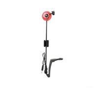 Allarme per pesca alla carpa, in stile europeo, con clip piatta e indicatore flash, in ABS, leggero, con sensore per canna, rosso, verde, giallo, 20 x 10 x 2 cm, per principianti ed esperti (B2025-R