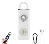 Allarme Personale Antiaggressione,Allarme Tascabile Con Sirena Da 130 DB E Luce Di Segnalazione A LED, Autodifesa Ricaricabile USB Type-C,Allarme Personale Per Bambini,Donna, Anziani (A)
