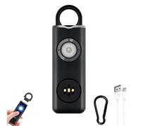 allarme personale antiaggressione,Allarme Tascabile con Sirena da 130 dB e Luce di Segnalazione a LED, Autodifesa Ricaricabile USB Type-C,Allarme Personale per Bambini,Donna, Anziani (A)