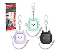Allarme personale con suono sicuro, 130 dB, allarme di sicurezza, allarme di sicurezza con luce LED, sirena di sicurezza personale per donne, uomini, bambini, anziani, nero/viola/verde.