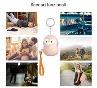 Allarme Personale Per Le Donne - Allarme Portachiavi Lupo | Per Autodifesa 130 DB | Portachiavi Di Sicurezza Personale Antirapina, Alarмa Di Emergenza A Tema Lupo Per Ragazze E Donne