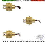 Allarme Porta Pzzi 3 Contatto Magnetico Ottone Incasso Rileva Posizione Cancello