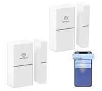 Allarme porte e Finestre ANTELA,Sensore wifi Compatibile con Alexa/Google Home,Nessun Hub Richiesto Monitoraggio Intelligente Dello Stato di porte e Finestre Invio di Allarmi a Telefoni Cellulari,2pcs