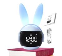 Allarme rabbino - Animale, Luce Notturna | Ricaricabile LED Sveglia Con Luci, Allarme Boomway, Coniglietto, Timer E Snooze Per Camera Da Dei Bambini, Asilo Casa,
