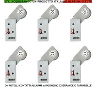 Allarme Serrande Rotello 6 Contatti Rotanti Passaggio Bianco Tapparelle Scorrevo