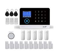 Allarme Sicurezza Casa, Allarme domestico Wireless 4G di allarme sicurezza domestica for APP Tuya con sensore movimento for animali domestici Rilevatore fumo gas(E)