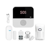 Allarme Sicurezza Casa, Allarmi di sicurezza Tuya for kit domestico allarme Sensore porta Campanello wireless/Allarme Controllo app GSM(Set C)