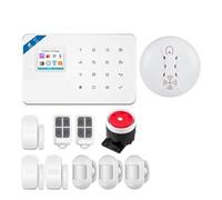 Allarme Sicurezza Casa, Il di allarme sicurezza Smart GSM funziona con il rilevatore movimento antifurto domestico, sensore for porte e finestre(WIFI GSM KIT3 Alarm)
