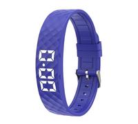 Allarme silenzioso, orologio da polso con timer silenzioso, sveglia con allarme di vibrazione regolabile, per uomini e donne, adulti, ragazze, bambini, anziani, viaggi, Blu, Consulte la descripción