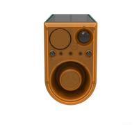 Allarme solare con sensore di movimento, IP55, impermeabile, dispositivo di sicurezza per esterni con ricarica USB e solare, con suoni di cane che abbaia e colpi di arma da fuoco