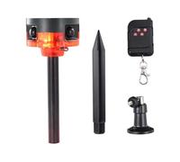 Allarme solare con sensore di movimento, luce LED solare con sirena sensore di telecomando, suono forte e sensore di movimento regolabile sirena per fabbrica scuola fattoria cortile