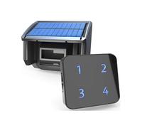 Allarme solare wireless for vialetto da 400 metri Sensore di movimento e rilevatore di movimento esterno resistente alle intemperie di allarme di sicurezza fai-da-te,Alta professionalità(KIT1)