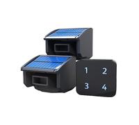 Allarme solare wireless for vialetto da 400 metri Sensore di movimento e rilevatore di movimento esterno resistente alle intemperie di allarme di sicurezza fai-da-te,Alta professionalità(KIT2)