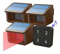 Allarme solare wireless for vialetto da 800 metri Sensore di movimento e rilevatore di movimento esterno resistente alle intemperie di allarme di sicurezza fai-da-te,Alta professionalità(KIT3)
