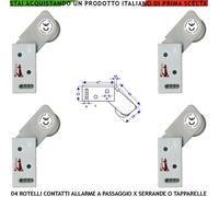Allarme Tapparelle Passaggio Serrande 4 Rotelli Sensore Bianco Infissi Scorrevol