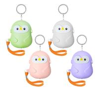 Allarme tascabile, 130 dB, 4 pezzi, con luce a LED e portachiavi, allarme personale per donne, bambini, anziani, allarme tascabile per bambini, autodifesa, allarme di emergenza per esterni