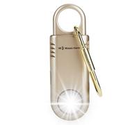 Allarme tascabile ricaricabile da 135 dB con torcia extra luminosa e clip | Allarme personale antiscivolo SOS con luce stroboscopica per donne che corrono di notte. Lungo tempo di standby
