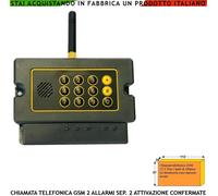 Allarme Telefonico GSM 2 Canali 2 Attivazioni Confermate Incendio Furto Apriport