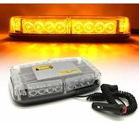 Allarme Tetto Luce LED Ambra Lampeggiante Strobo 12-24V Emergenza Faro Ventosa