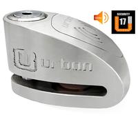 URBAN UR910S Bloccadisco Moto Senza o Con Allarme Omologato SRA et Sold Secure, Doppia Chiusura ø10 Acciaio Indurito di Alta Sicurezza, Cavo Promemoria, Lucchetto Antifurto Blocca Disco Moto, Scooter