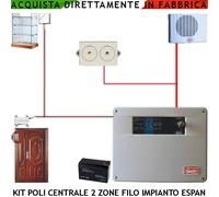 Allarme Vetrate Poli Diana 2 Zone Sensore Scasso Contatto Antifurto Due Sirene