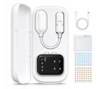 Allarme wireless per enuresi notturna per ragazzi e ragazze, ricaricabile tramite USB-C, 3 modalità, design compatto per l'addestramento notturno e superamento (White02)