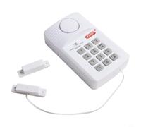 Allarme wireless per porta con ingresso password e sensore magnetico per la sicurezza domestica, 3 modalità (suono, immediato, ritardo) e forte, bianco