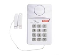 Allarme wireless per porta con sirena forte e serratura con password, batteria di backup per funzionamento continuo, funzionalità multi modalità per casa, capannone, garage e roulotte
