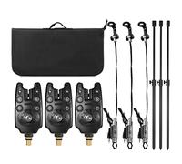 Allarmi da pesca con bastoni, swingers e borsa degli attrezzi imbottita, set allarme LED per ambienti notturni con luce debole
