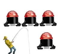 Allarmi da pesca per canne da pesca | Allarme morso di pesce sensibile e portatile 4 pezzi | Luci da pesca per la notte, accessori per la pesca notturna, attrezzatura da pesca per tutti i tipi